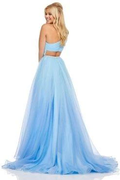 Sherri Hill - 52706 Ruched One Shoulder Organza Ballgown