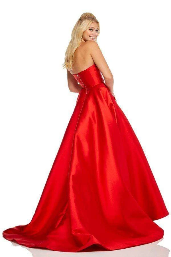 Sherri Hill - 52724 Strapless Straight Across Neck Mikado Ballgown 4 Sherri Hill - 52724 Strapless Straight Across Neck Mikado Ballgown