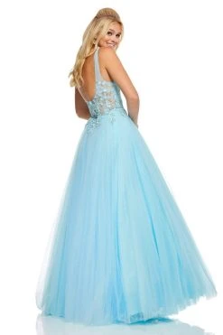 Sherri Hill - 52738 Embroidered V-neck Tulle Ballgown