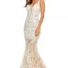 Sherri Hill - 52743 Laced V-Neck Trumpet Dress