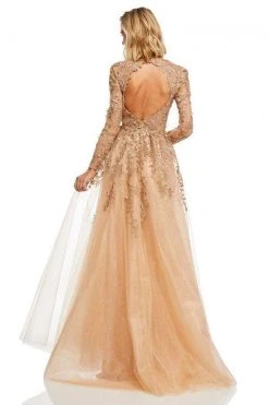 Sherri Hill - 52746 Plunging V-Neck Long Lace Dress