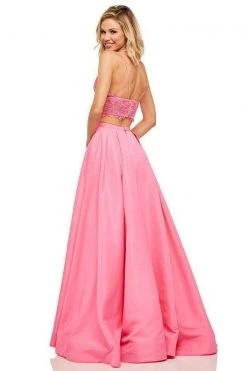 Sherri Hill - 52754 Two Piece Lace Ruffled Ballgown