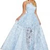 Sherri Hill - 52758 Lace Embroidered Ballgown With Scalloped Hem 2 Sherri Hill - 52758 Lace Embroidered Ballgown With Scalloped Hem
