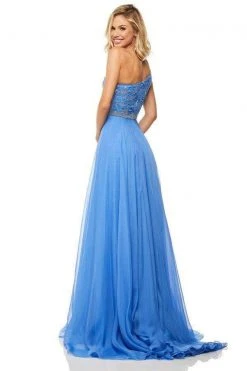 Sherri Hill - 52770 Lace One Shoulder Chiffon A-line Gown