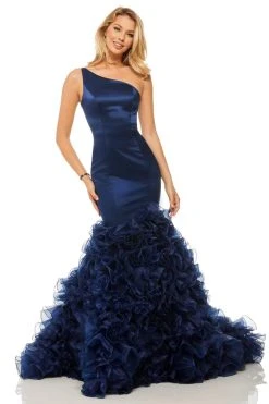 Sherri Hill - 52775 One Shoulder Ruffle-Tiered Mermaid Dress