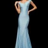 Sherri Hill - 52783 Satin Off Shoulder Mermaid Gown