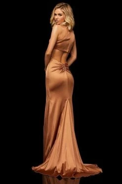 Sherri Hill - 52795 High Halter Trumpet Dress With Train