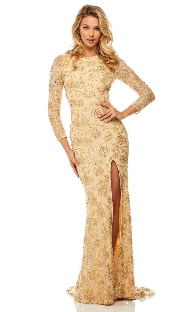 Sherri Hill - 52804 Long Sleeved Fitted Dress 5 Sherri Hill - 52804 Long Sleeved Fitted Dress