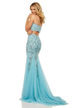 Sherri Hill - 52808 Embellished Two Piece Chiffon Trumpet Dress