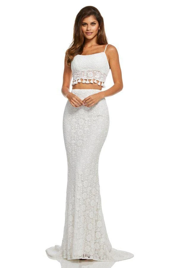 Sherri Hill - 52810 Two Piece Long Crochet Dress 3 Sherri Hill - 52810 Two Piece Long Crochet Dress