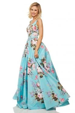 Sherri Hill - 52814 Floral Print Square A-Line Gown