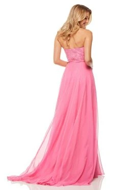 Sherri Hill - 52822 Strapless Chiffon A-Line Gown With Lace Appliques 10 Sherri Hill - 52822 Strapless Chiffon A-Line Gown With Lace Appliques
