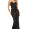 Sherri Hill - 52827 Metallic Lace Fitted Mermaid Dress