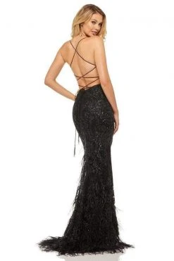 Sherri Hill - 52827 Metallic Lace Fitted Mermaid Dress 5 Sherri Hill - 52827 Metallic Lace Fitted Mermaid Dress