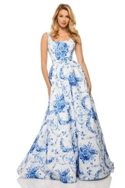 Sherri Hill - 52863 Square Taffeta Ball Gown