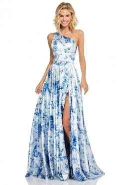 Sherri Hill - 52900 Printed One Shoulder Dress