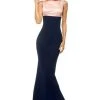 Sherri Hill - 52903 Two Tone Bateau Mermaid Dress 1 Sherri Hill - 52903 Two Tone Bateau Mermaid Dress