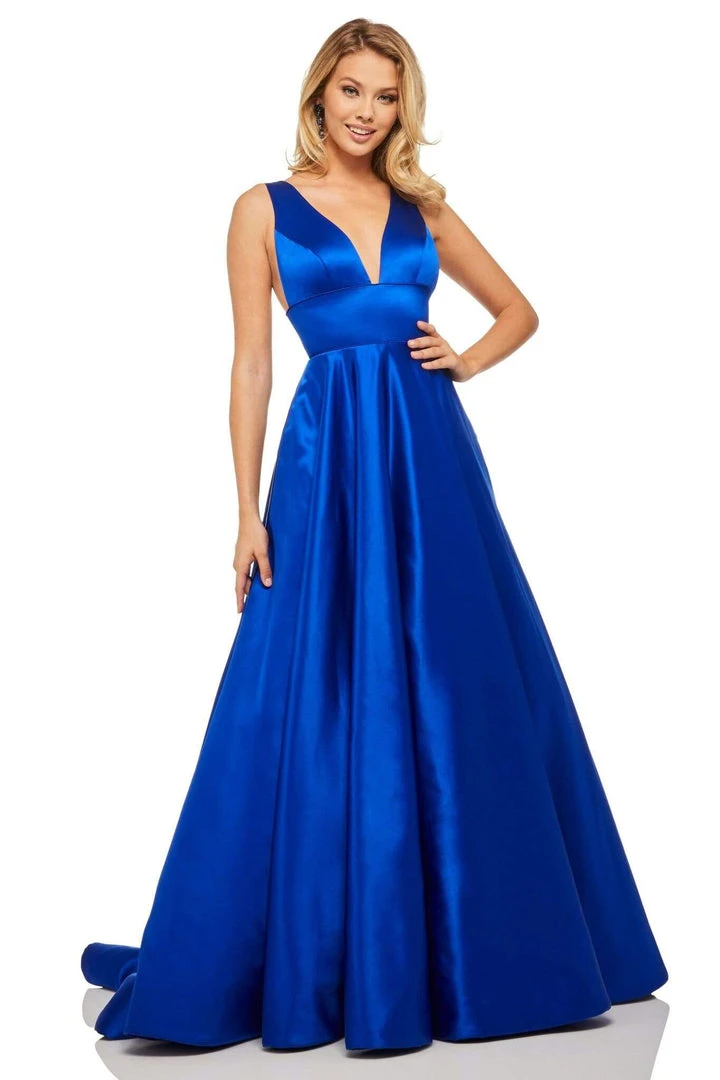 Sherri Hill - 52911 Sleeveless Deep V-neck A-line Dress 8 Sherri Hill - 52911 Sleeveless Deep V-neck A-line Dress