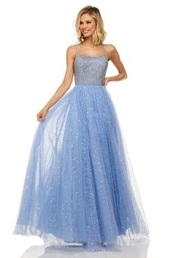 Sherri Hill - 52913 Scoop Long Tulle A-Line Skirt Evening Dress