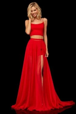 Sherri Hill - 52918 Two Piece Chiffon A-line Dress