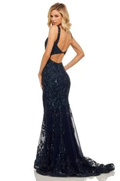 Sherri Hill - 52925 Long Beaded Lace Mermaid Dress