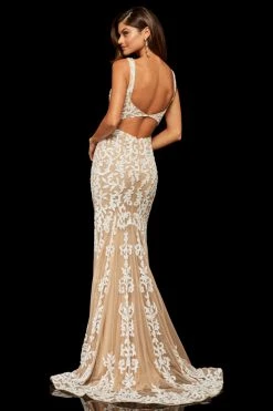 Sherri Hill - 52925 Long Beaded Lace Mermaid Dress