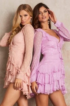 Sherri Hill - 52937 Long Bishop Sleeved Short Pattern Dress 19 Sherri Hill - 52937 Long Bishop Sleeved Short Pattern Dress