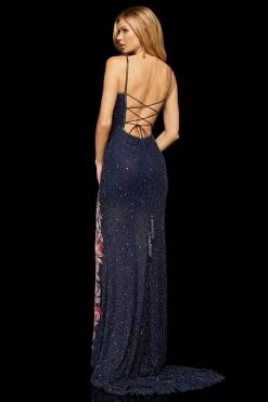 Sherri Hill - 52945 Lace Up Long Beaded Dress