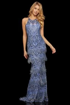Sherri Hill - 52946 Halter Neck Long Beaded Dress 10 Sherri Hill - 52946 Halter Neck Long Beaded Dress