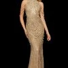 Sherri Hill - 52949 Beaded High Halter Sheath Dress 2 Sherri Hill - 52949 Beaded High Halter Sheath Dress