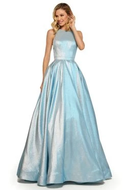 Sherri Hill - 52957 Halter Long Pleated A Line Dress 17 Sherri Hill - 52957 Halter Long Pleated A Line Dress