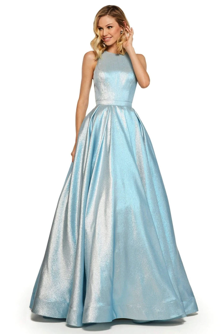 Sherri Hill - 52957 Halter Long Pleated A Line Dress 9 Sherri Hill - 52957 Halter Long Pleated A Line Dress