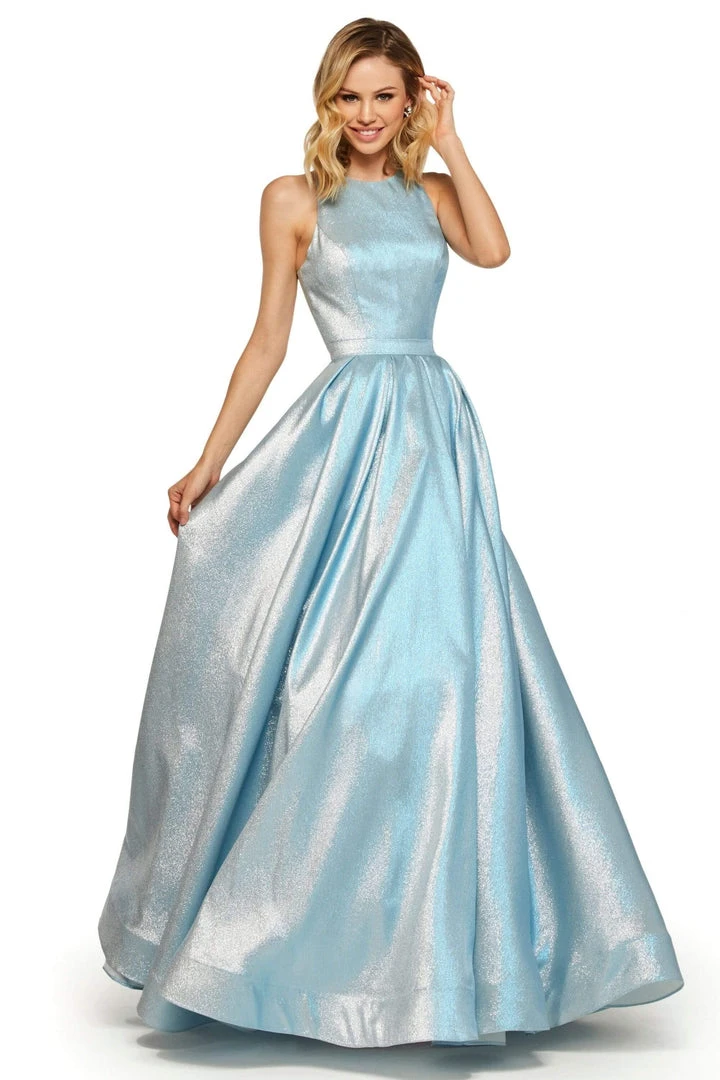 Sherri Hill - 52957 Halter Long Pleated A Line Dress 11 Sherri Hill - 52957 Halter Long Pleated A Line Dress