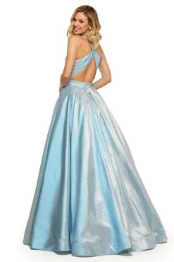 Sherri Hill - 52957 Halter Long Pleated A Line Dress 18 Sherri Hill - 52957 Halter Long Pleated A Line Dress