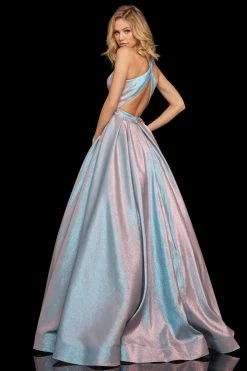 Sherri Hill - 52957 Halter Long Pleated A Line Dress 14 Sherri Hill - 52957 Halter Long Pleated A Line Dress