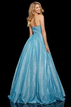 Sherri Hill - 52964 High Halter Neck Glitter Mesh Full A-Line Dress