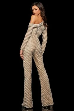 Sherri Hill - 52966 Asymmetrical Neckline Beaded Jumpsuit 14 Sherri Hill - 52966 Asymmetrical Neckline Beaded Jumpsuit