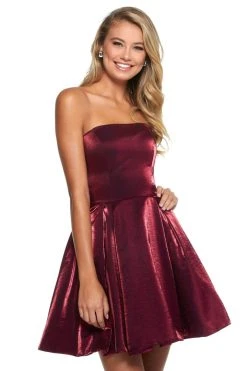 Sherri Hill - 52969 Straight Across Strapless A-Line Short Dress