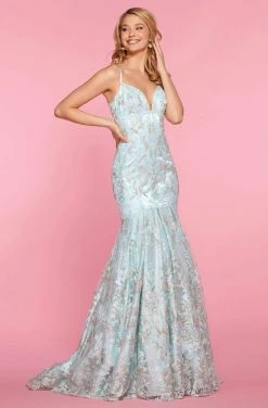 Sherri Hill - 52996 Applique Sweetheart Trumpet Dress