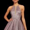 Sherri Hill - 53027 Short Illusion Paneled Halter Glitter Dress 2 Sherri Hill - 53027 Short Illusion Paneled Halter Glitter Dress