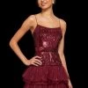 Sherri Hill - 53033 Sequined Drop-Waist Tiered Short Dress 2 Sherri Hill - 53033 Sequined Drop-Waist Tiered Short Dress