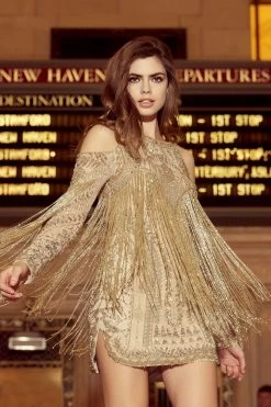 Sherri Hill - 53034 Beaded Fringe Short Dress