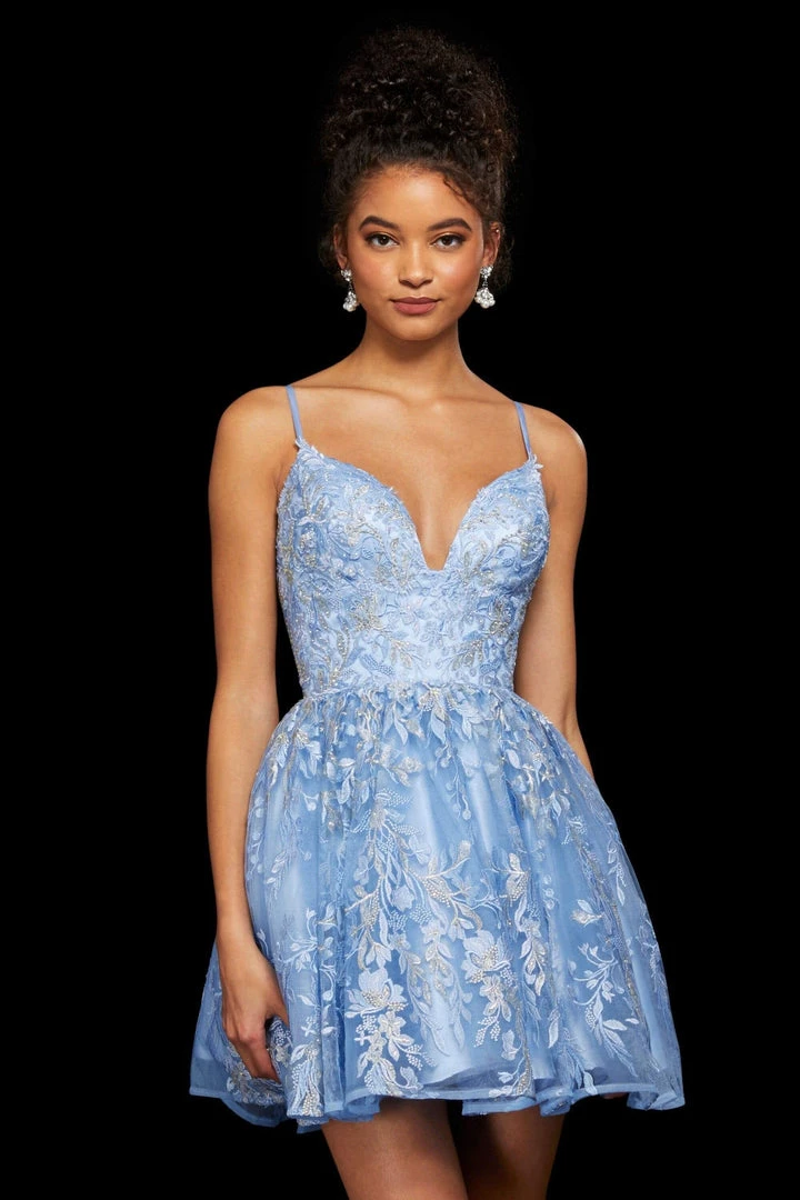 Sherri Hill - 53074 Beaded Lace Sweetheart A-Line Short Dress 6 Sherri Hill - 53074 Beaded Lace Sweetheart A-Line Short Dress