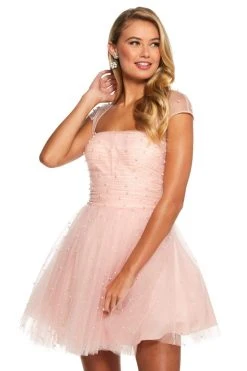 Sherri Hill - 53077 Beaded Tulle Short A-line Dress