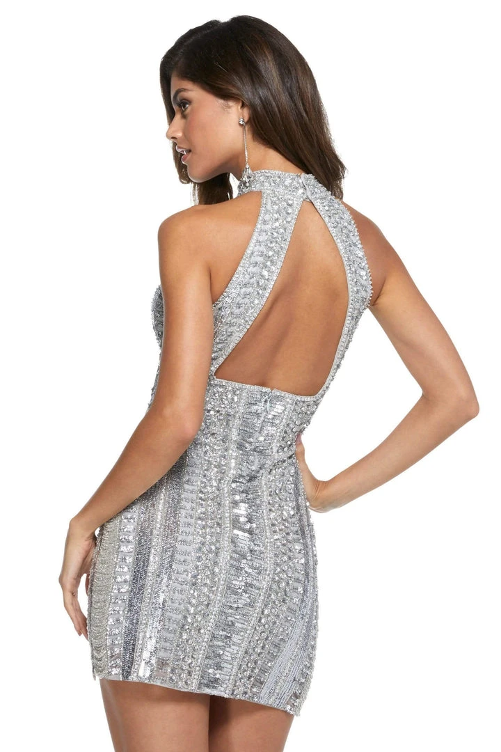 Sherri Hill - 53092 Halter Beaded Short Dress 6 Sherri Hill - 53092 Halter Beaded Short Dress