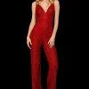 Sherri Hill - 53129 Long Beaded Deep V-neck Jumpsuit 2 Sherri Hill - 53129 Long Beaded Deep V-neck Jumpsuit