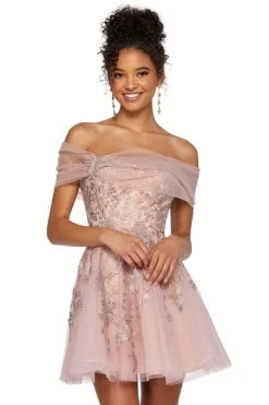 Sherri Hill - 53164 Off-Shoulder Short Dress