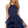 Sherri Hill - 53178 Short Ruffled Lace Skirt Dress