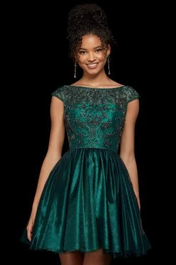 Sherri Hill - 53206 Cap Sleeves Short Dress