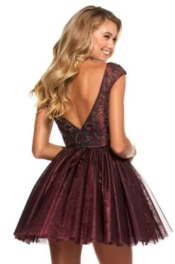Sherri Hill - 53206 Cap Sleeves Short Dress 10 Sherri Hill - 53206 Cap Sleeves Short Dress